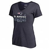 Women Patriots Navy 2018 NFL Playoffs Go Pats T-Shirt
